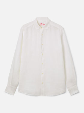 Camicia Pamplona in lino bianco