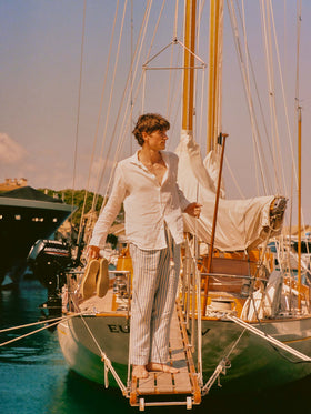 Camisa blanca de lino Pamplona 