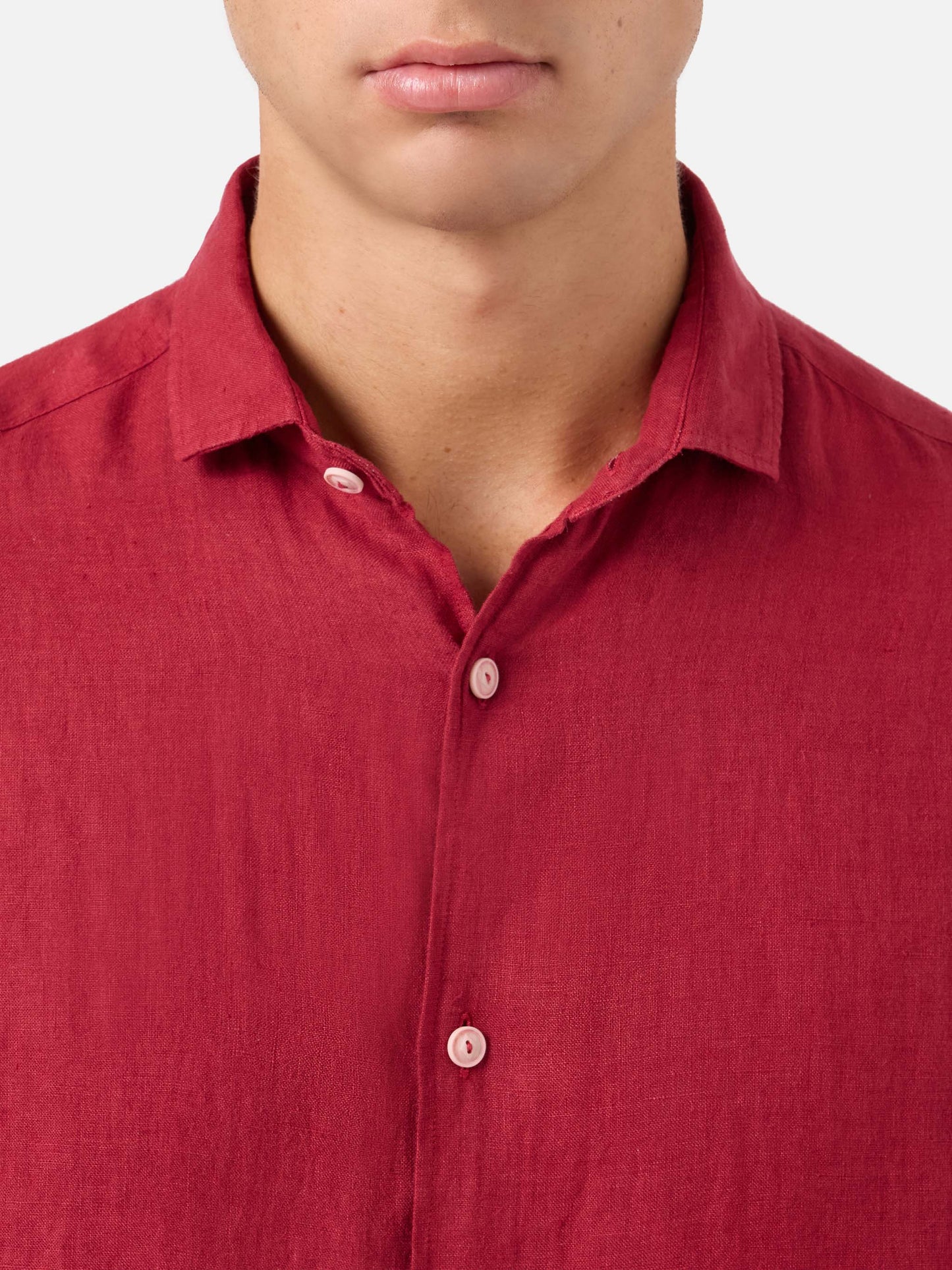 Pamplona burgundy linen shirt