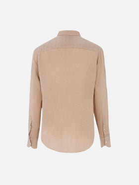 Man beige linen shirt Pamplona