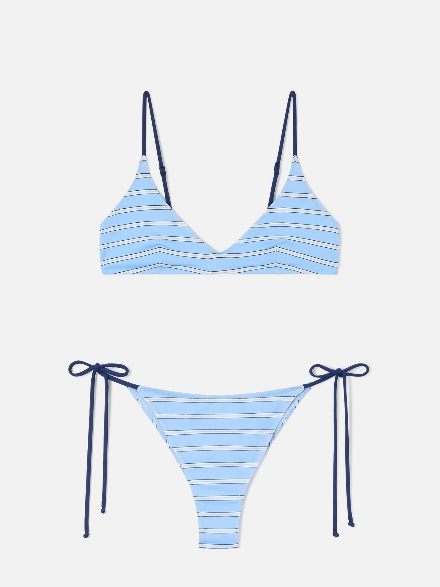 Bikini Paolyn de rayas blue y azul marino 
