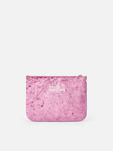 Lilac chenille Parisienne pouch with chain