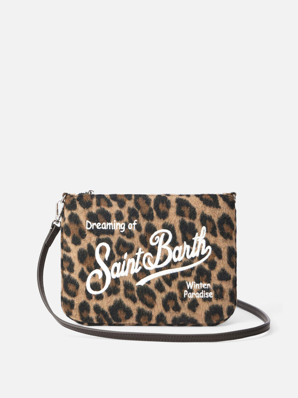 Pouch Parisienne leopardata con catena