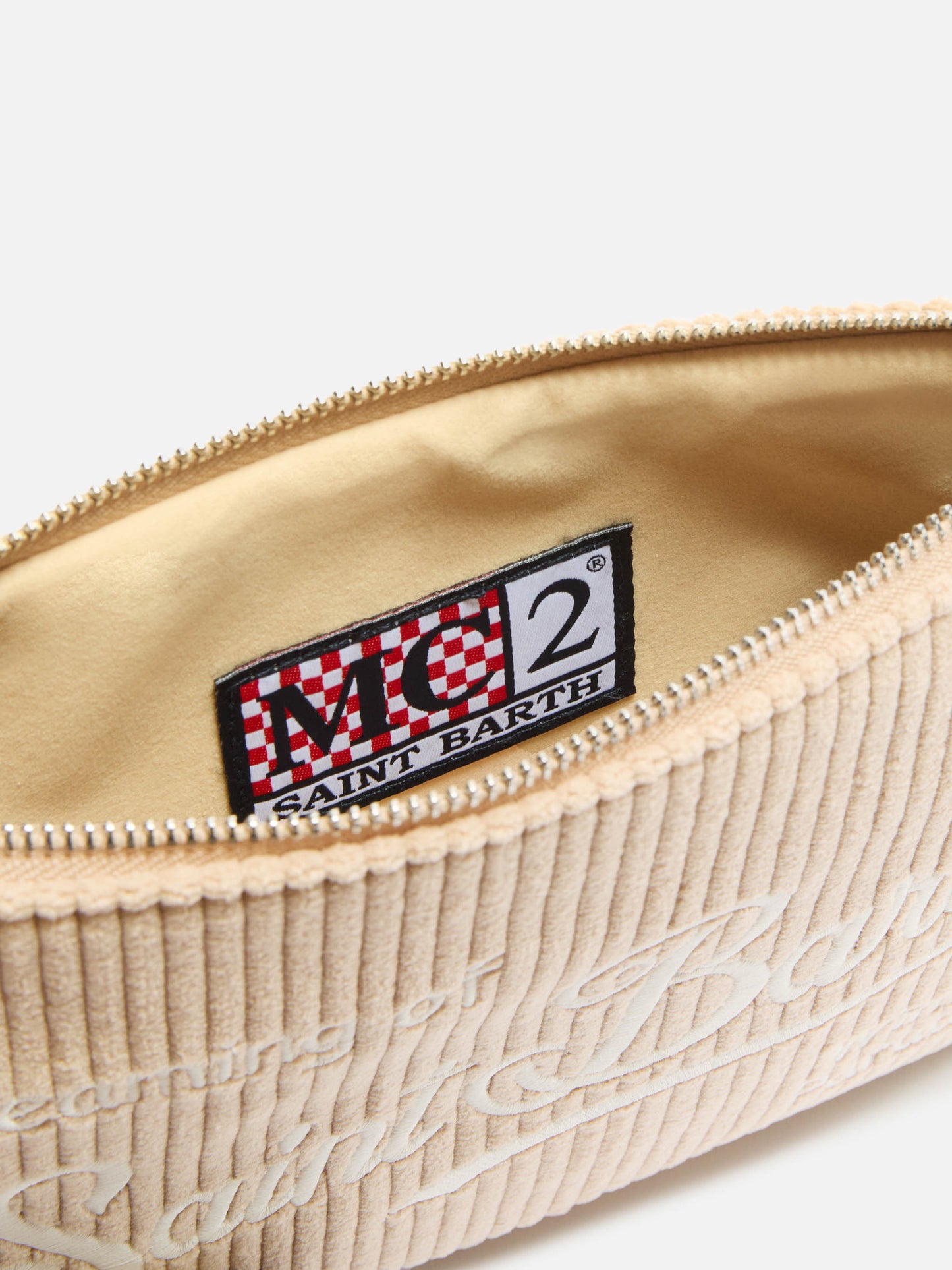 Parisienne Corduroy Crossbody Bag in beige corduroy