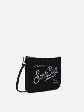 Parisienne Tweed Crossbody Bag aus schwarzem Tweed