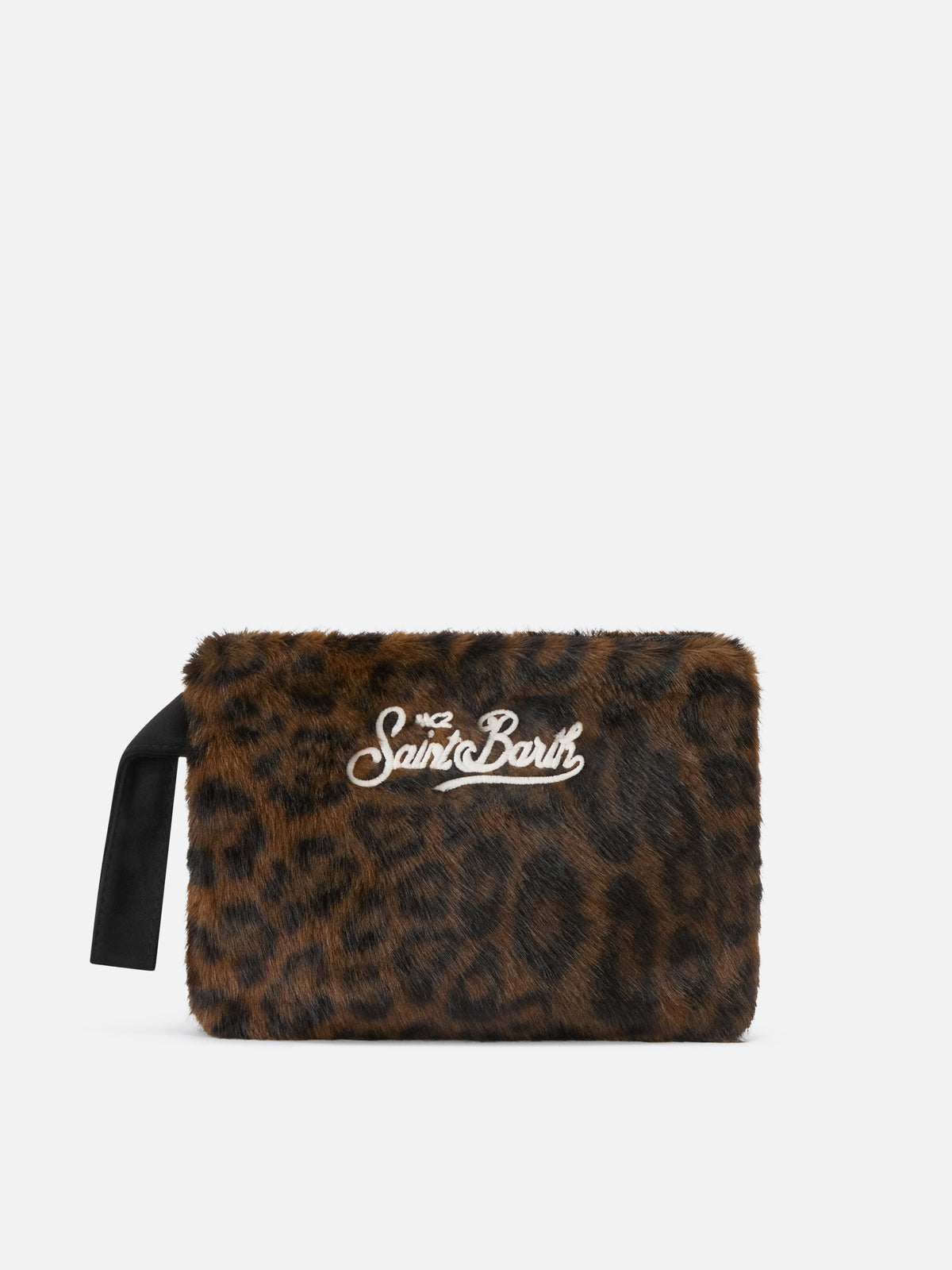 Pochette Pareasy effetto pelliccia con stampa leopardata