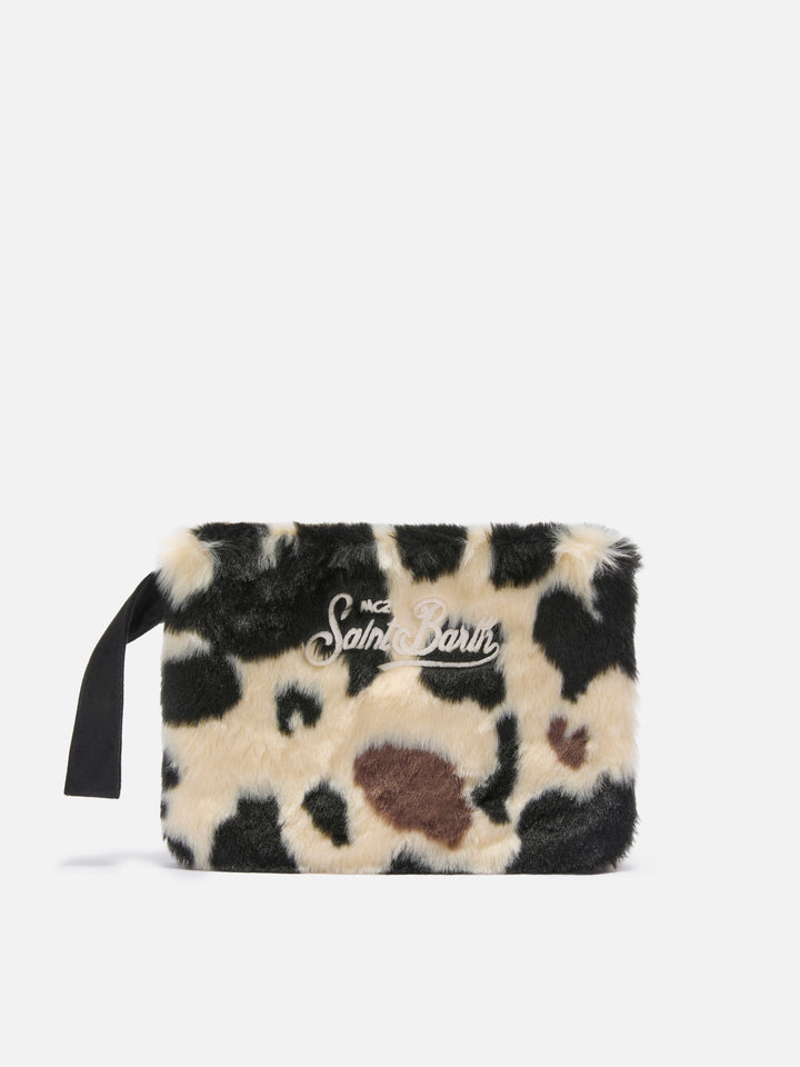 Pochette Pareasy in faux fur muccato