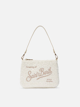 Parisienne Mini Shoulder Bag in white tweed
