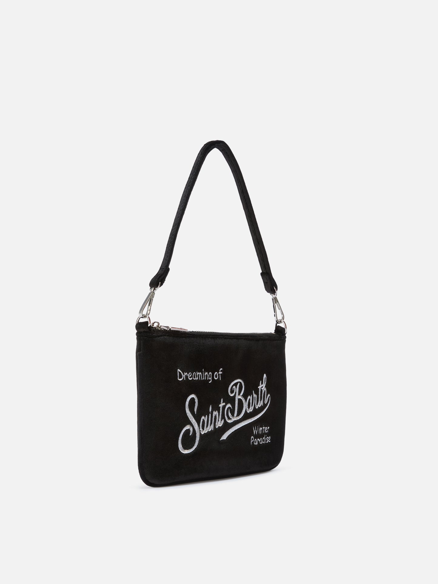 Parisienne Mini Shoulder Bag in black velvet