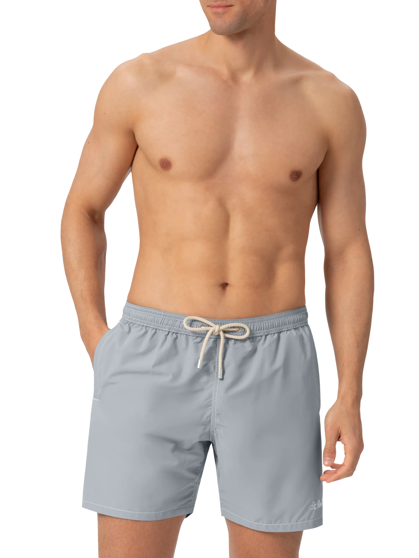 Graue mittellange Badeshorts Patmos