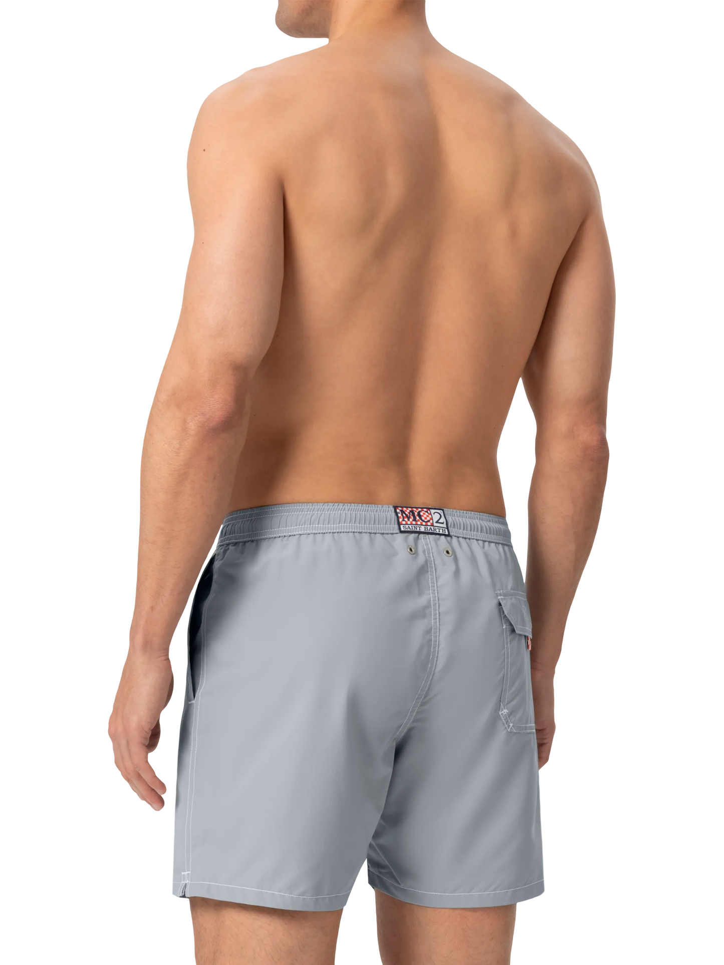 Graue mittellange Badeshorts Patmos
