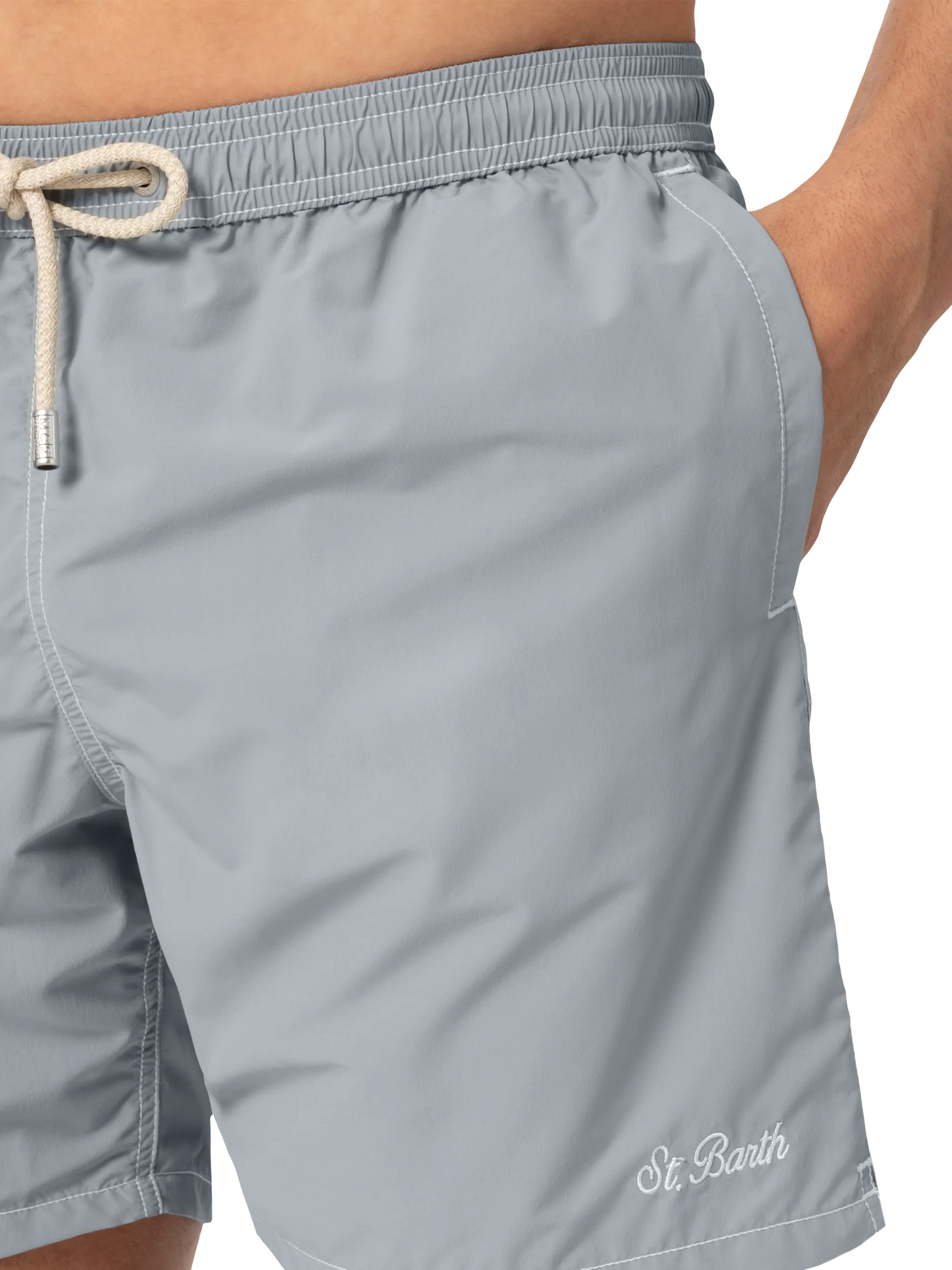 Graue mittellange Badeshorts Patmos