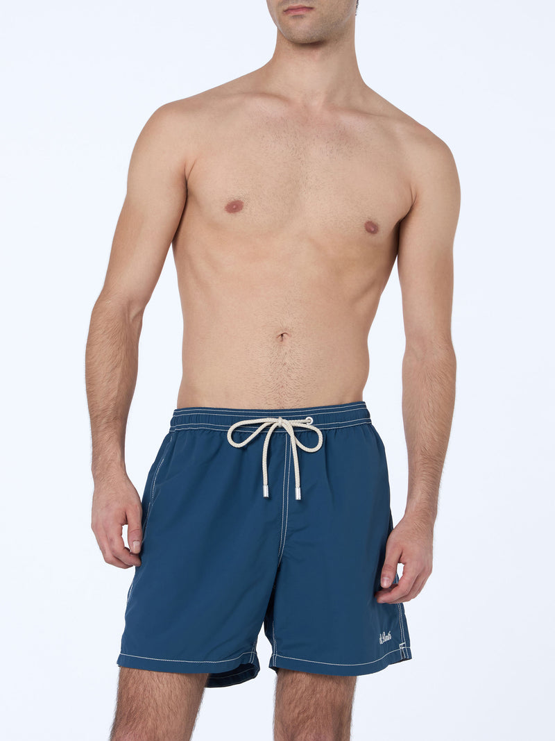 Man navy blue mid-length swim shorts Patmos