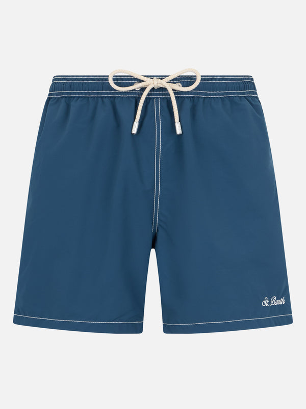 Man navy blue mid-length swim shorts Patmos