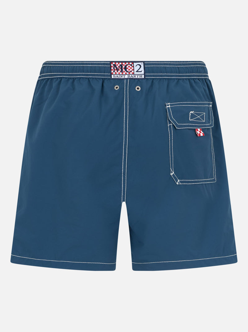 Man navy blue mid-length swim shorts Patmos