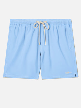 Himmelblaue mittellange Badeshorts Patmos