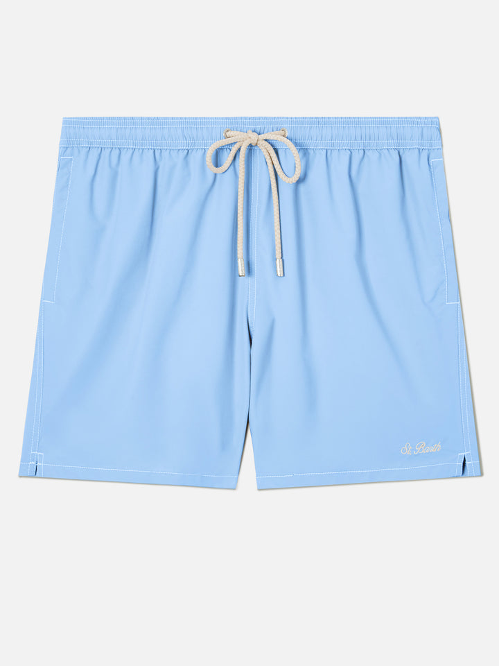 Himmelblaue mittellange Badeshorts Patmos