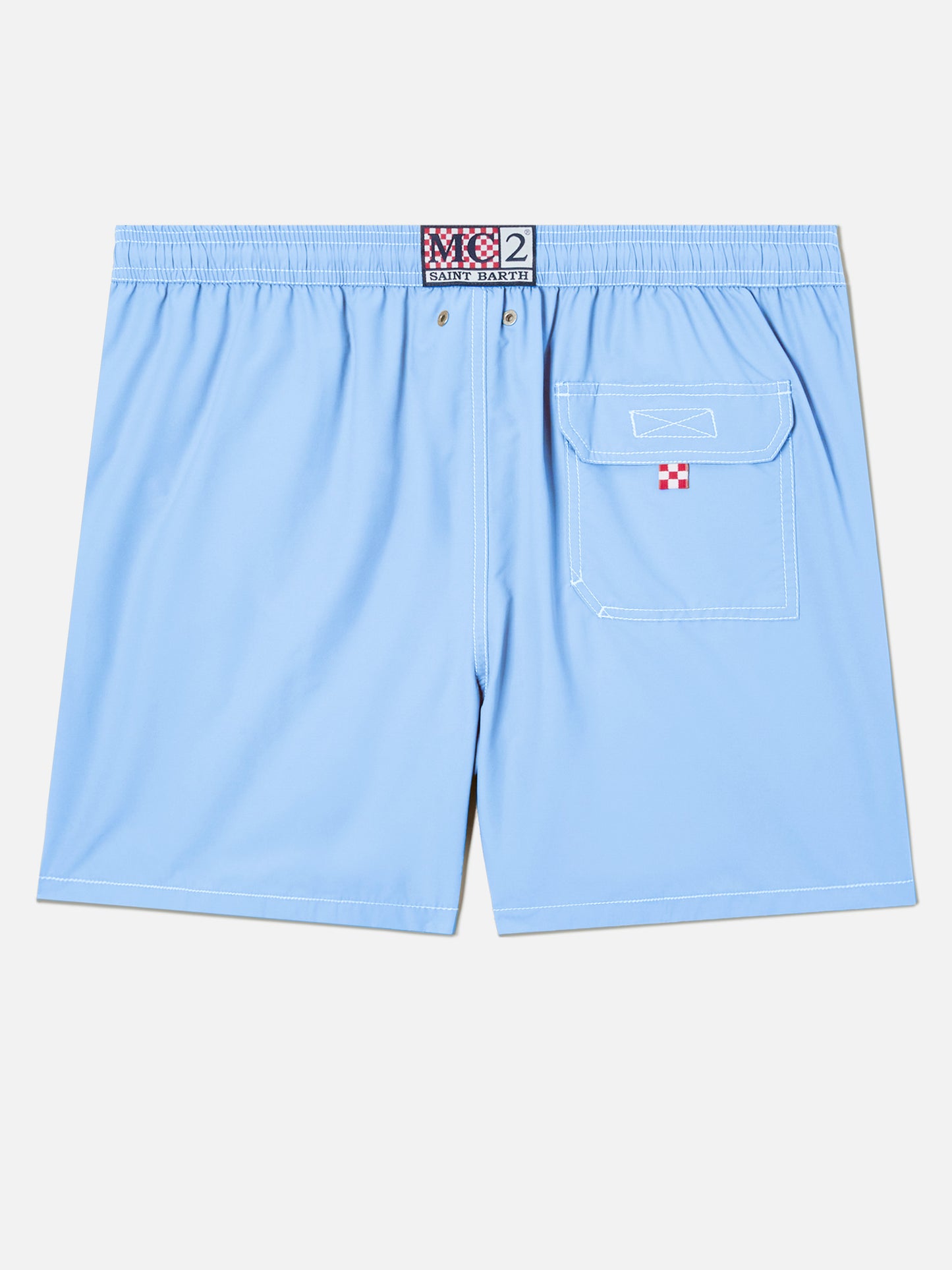 Himmelblaue mittellange Badeshorts Patmos