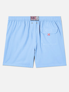Himmelblaue mittellange Badeshorts Patmos