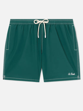 Grüne, mittellange, klassische leichte Badehose von Patmos