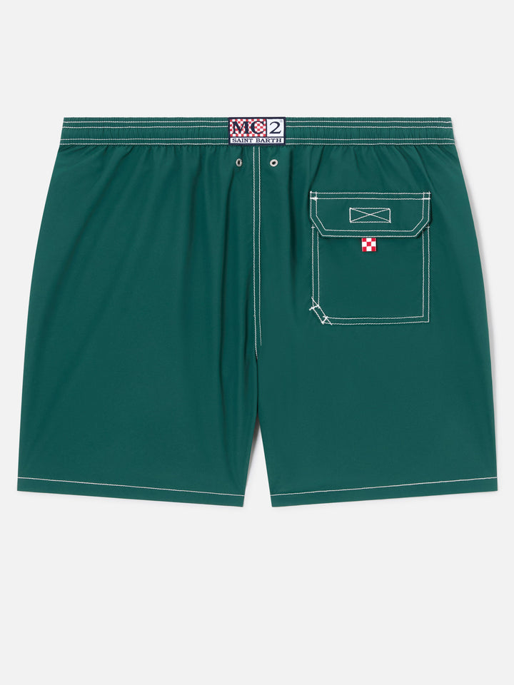 Green mid-length classic light swim shorts Patmos