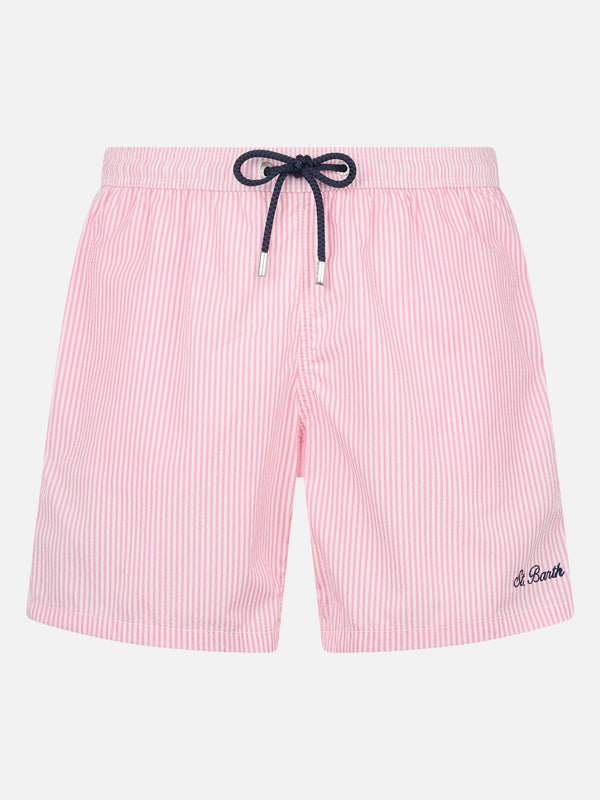Man seersucker striped swim shorts Patmos