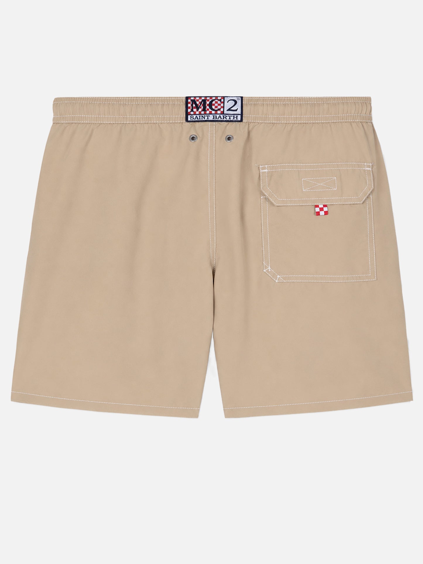 Short de bain classique léger mi-long beige Patmos 