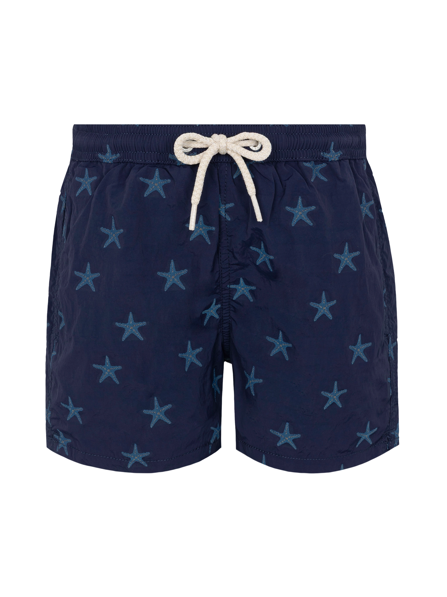 Patmos Jr mid-length swim shorts with seastar jacquard