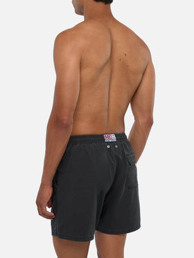 Vintage schwarze mittellange Badeshorts Patmos Used