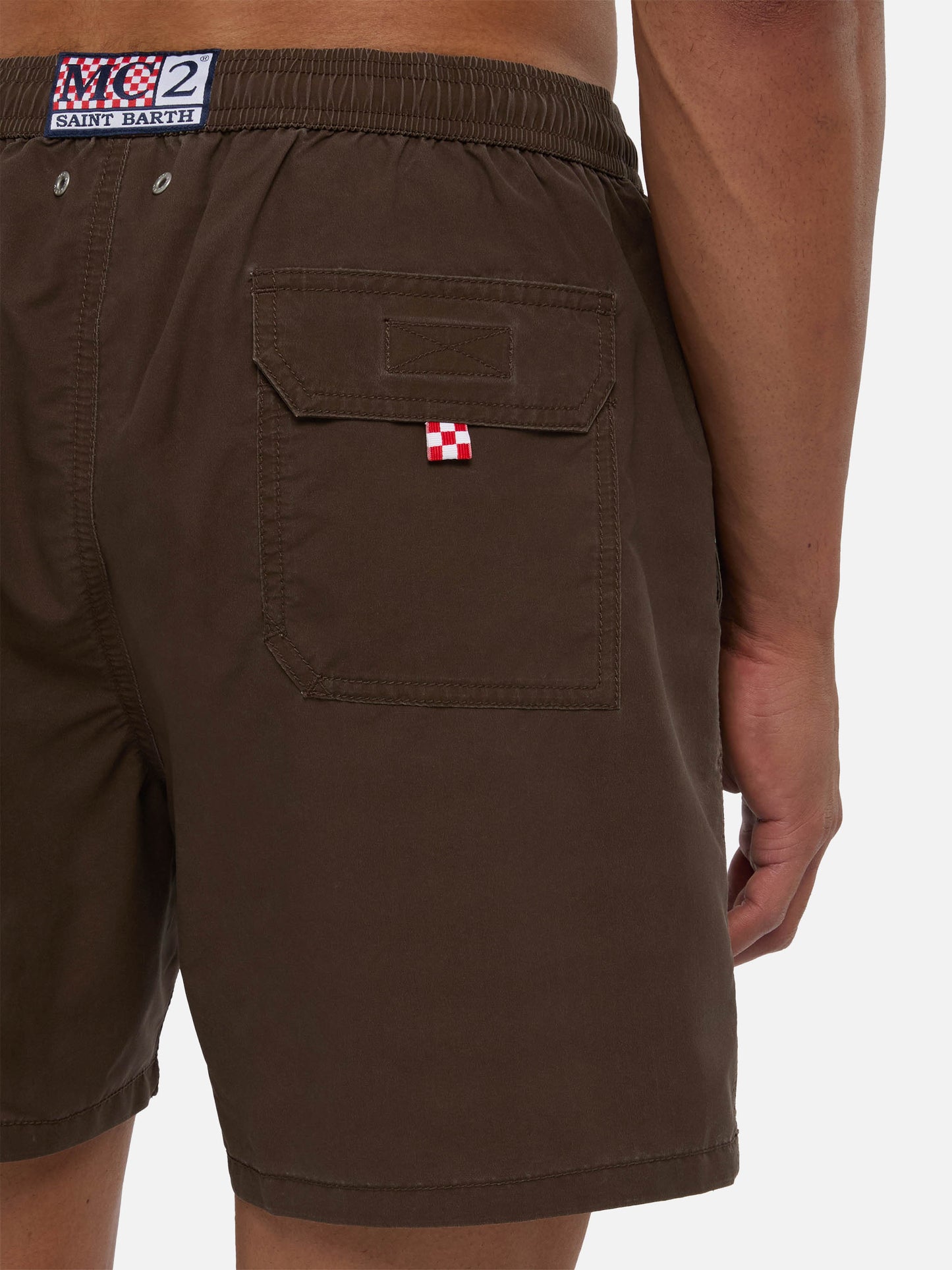 Vintage brown mid-length swim shorts Patmos Used