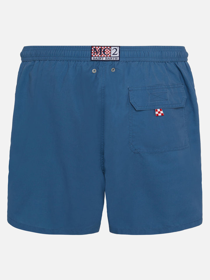 Vintage dusty blue mid-length swim shorts Patmos Used