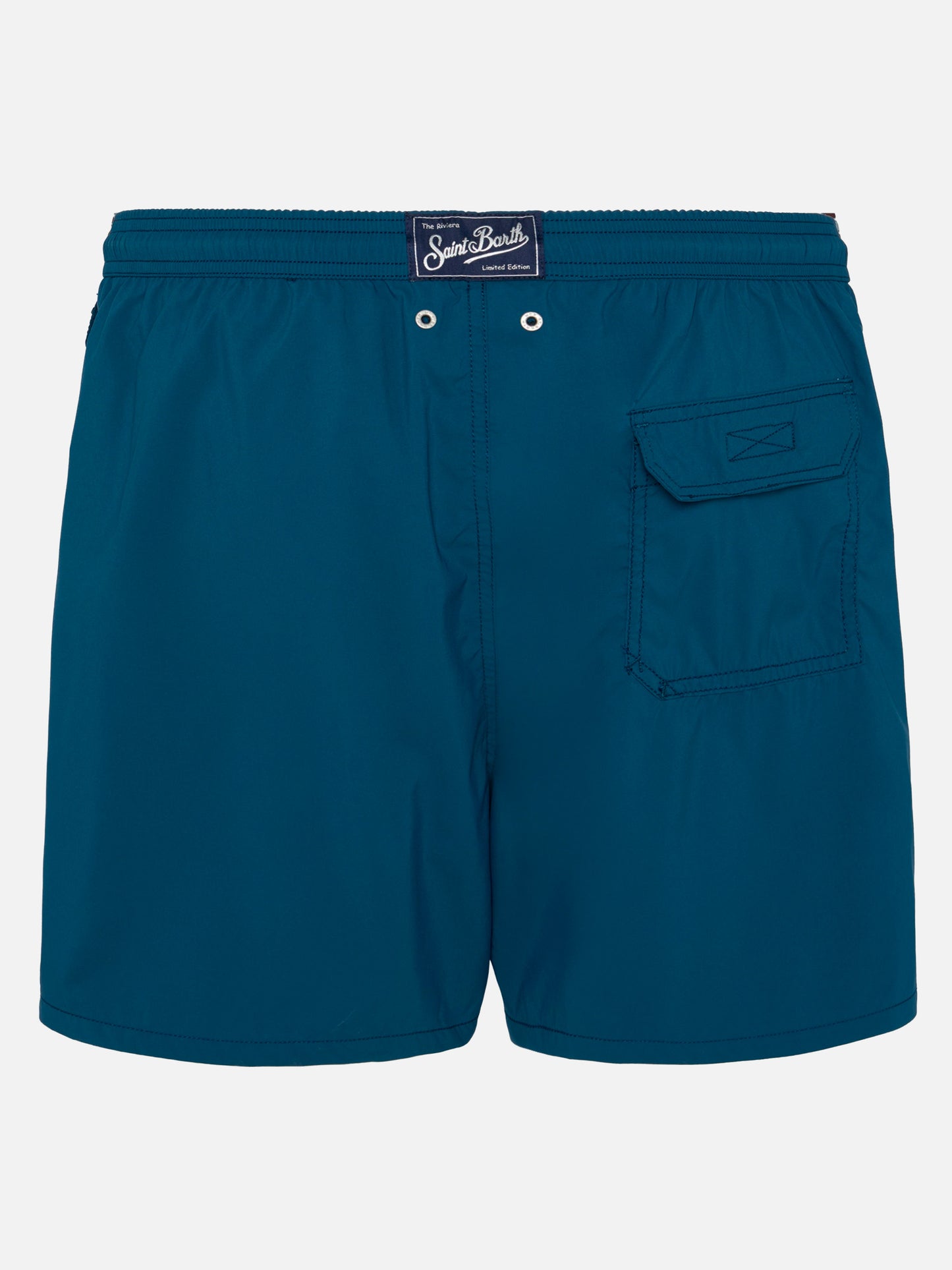 Mittellange Badeshorts Patmos The Riviera mit Stickerei