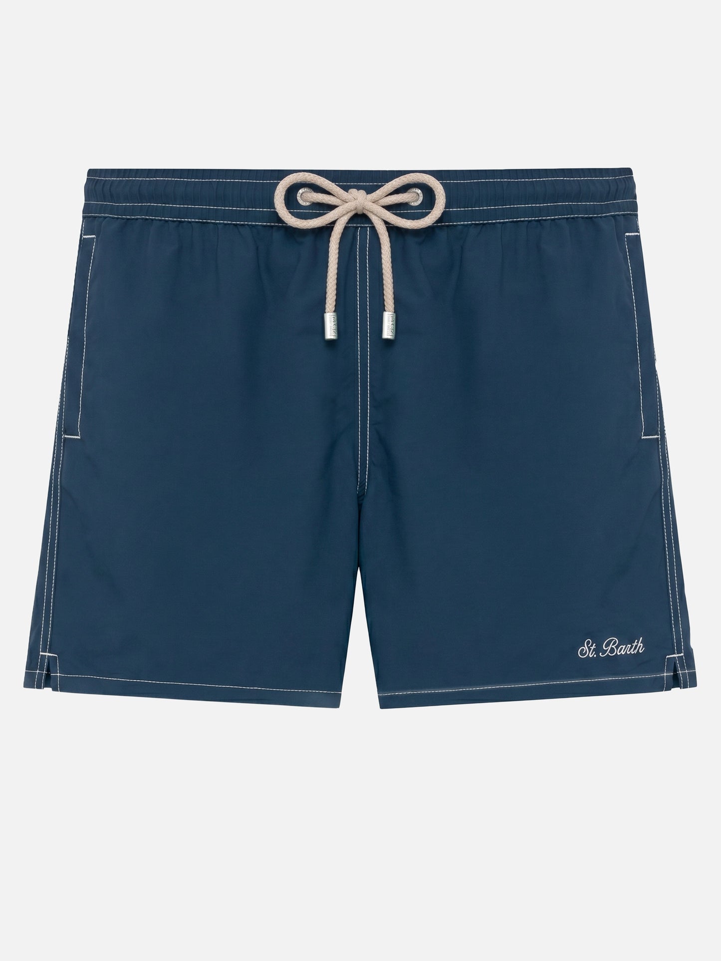 Marineblaue lange Badeshorts Patmos