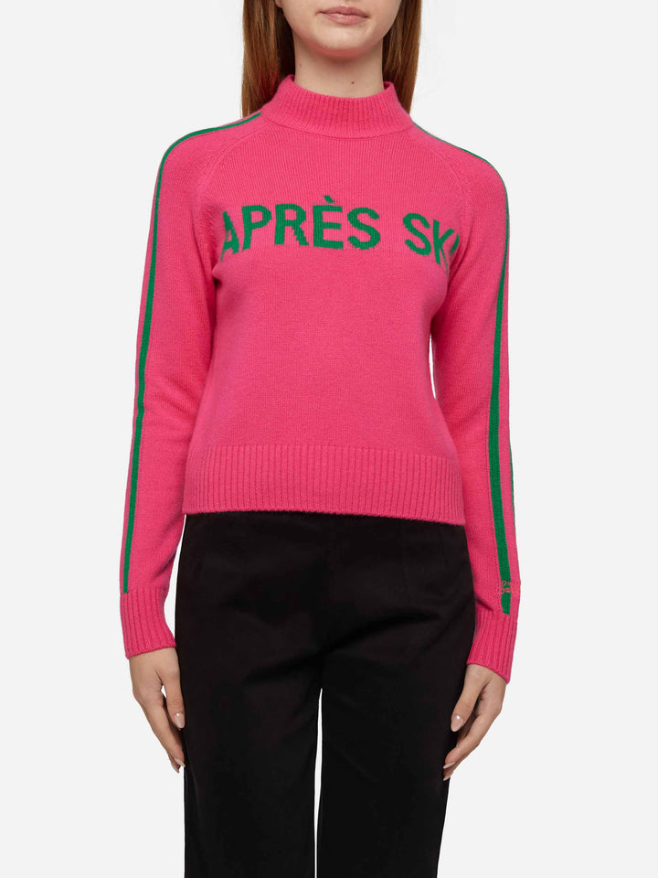 Damen-Rollkragenpullover mit Après-Ski-Stickerei