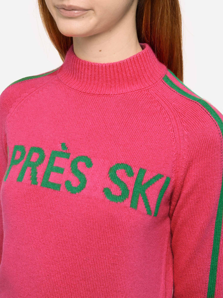 Damen-Rollkragenpullover mit Après-Ski-Stickerei