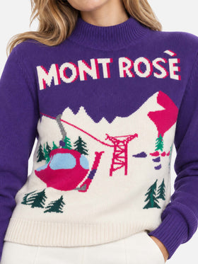 Maglia Peak in cashmere blend con cartolina Mont Rosè