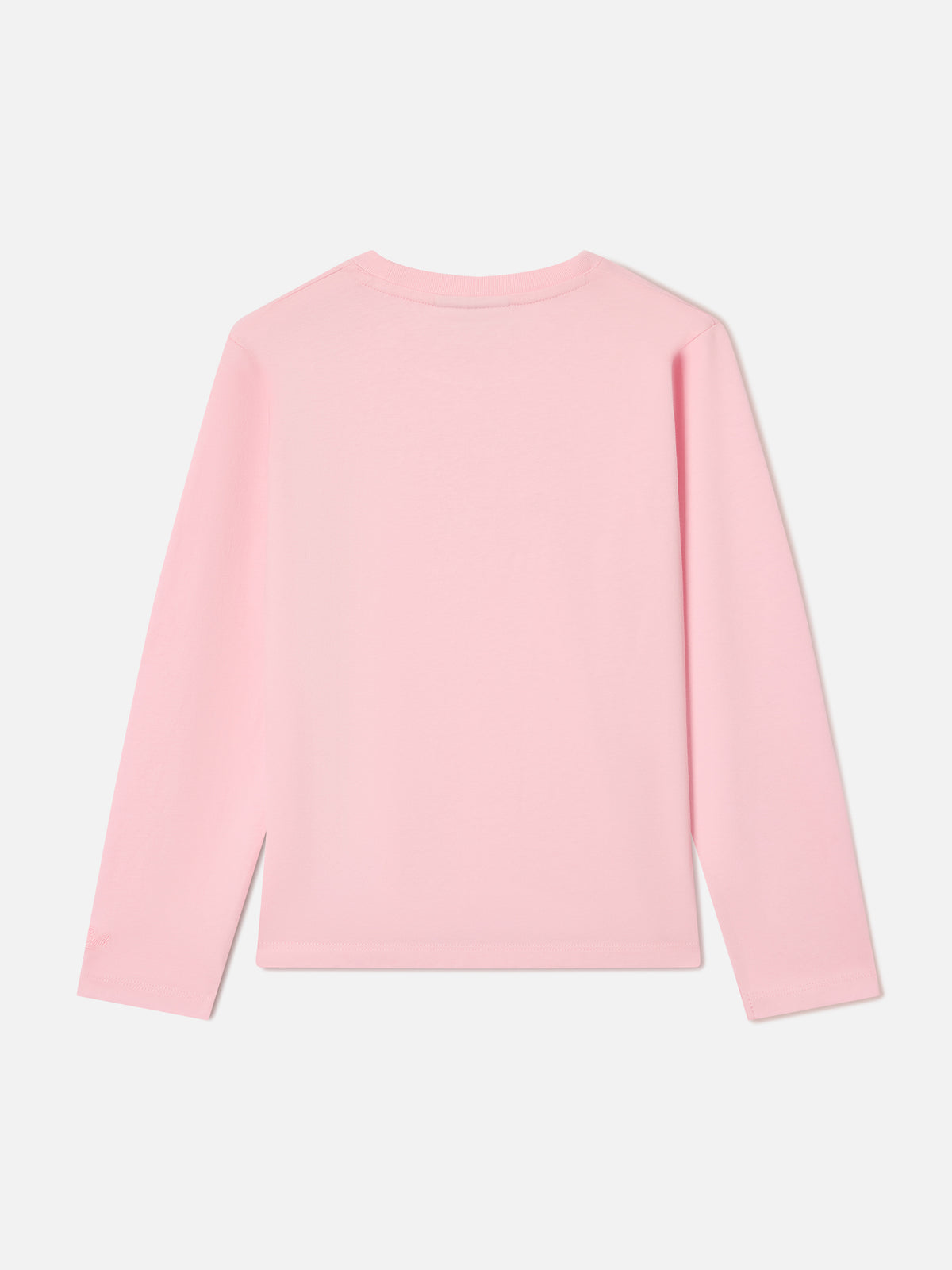 Pink Penny organic cotton long sleeve t-shirt with Vado Dai Nonni embroidery