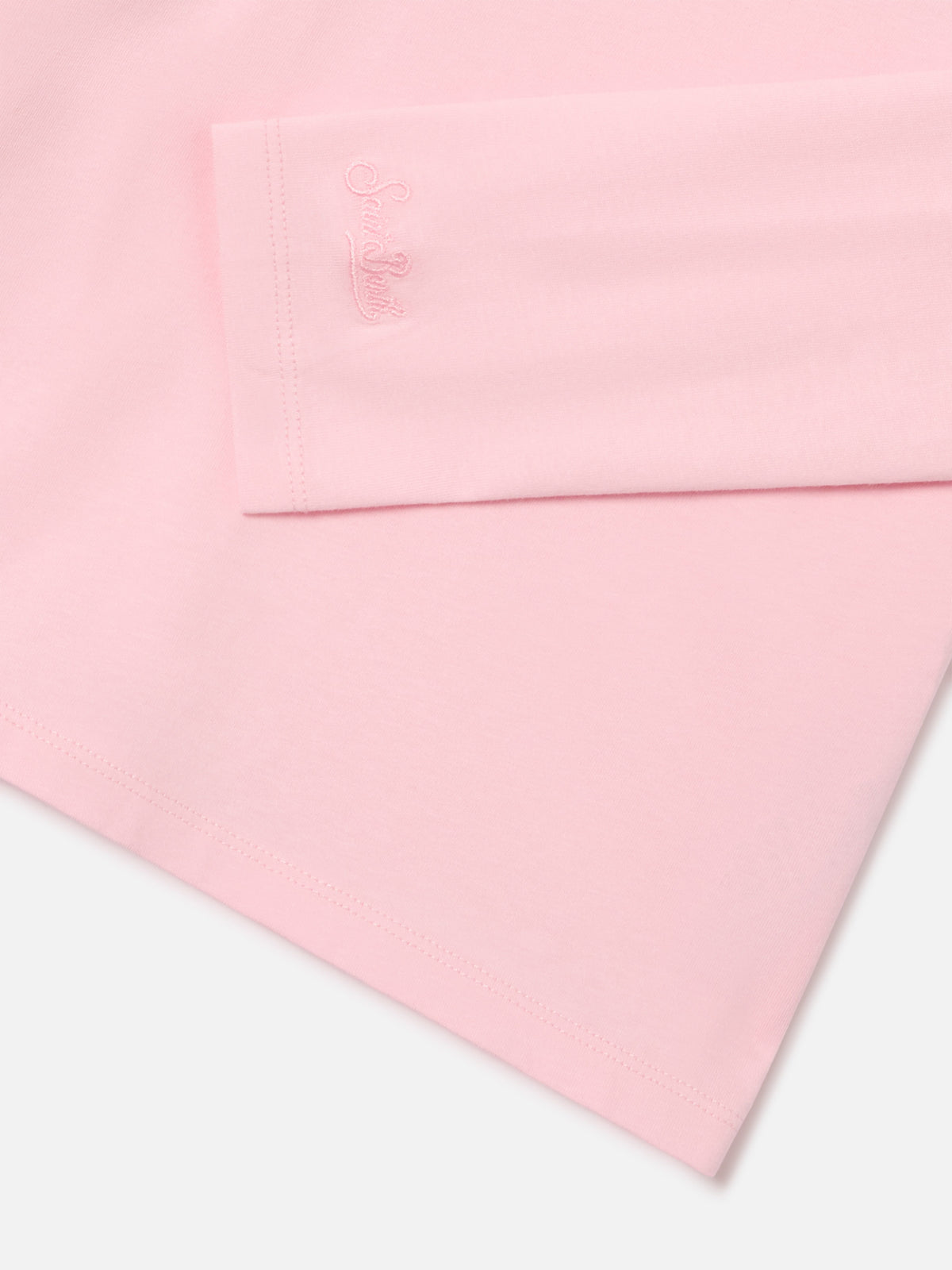 Pink Penny organic cotton long sleeve t-shirt with Vado Dai Nonni embroidery