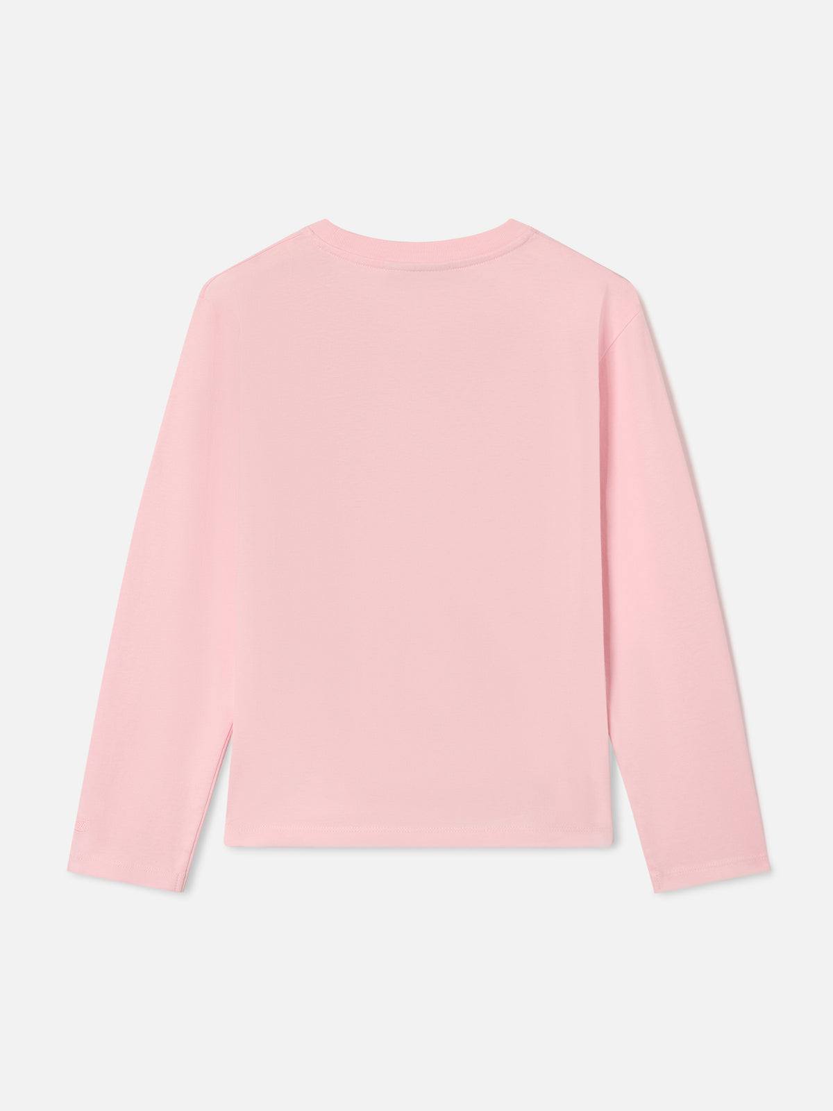 T-shirt Penny rosa a manica lunga in cotone con stampa flock Dad's Favourite