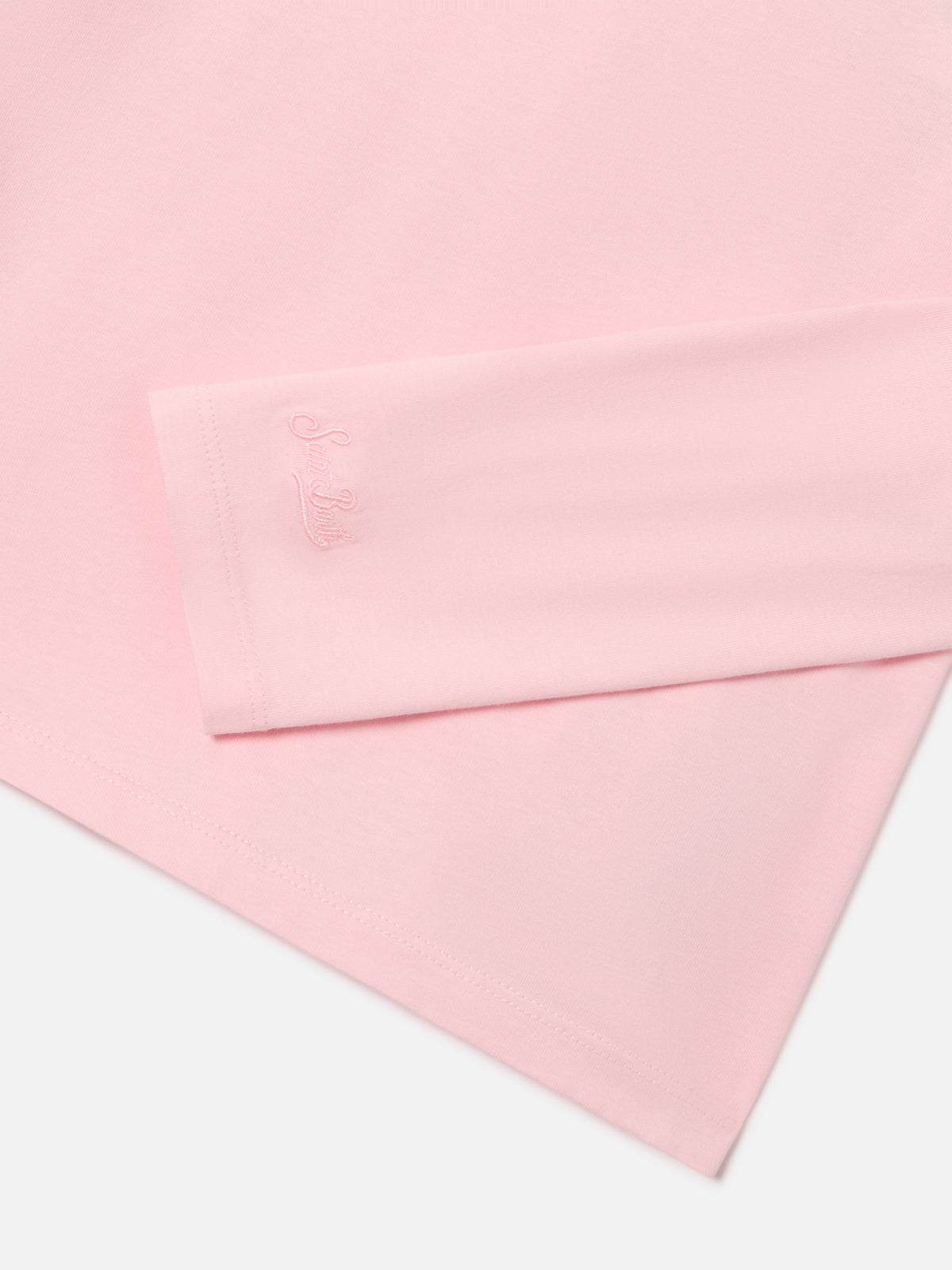T-shirt Penny rosa a manica lunga in cotone con stampa flock Dad's Favourite