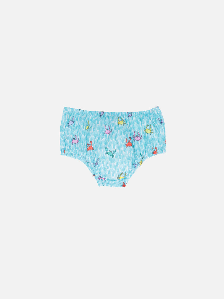 Bloomer da neonato Pimmy con stampa granchi