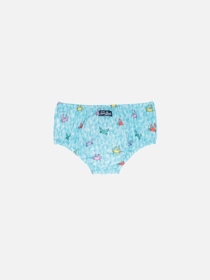 Bloomer da neonato Pimmy con stampa granchi