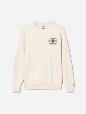 Cream Ponza crewneck sweatshirt with Cigarette print | Special Edition