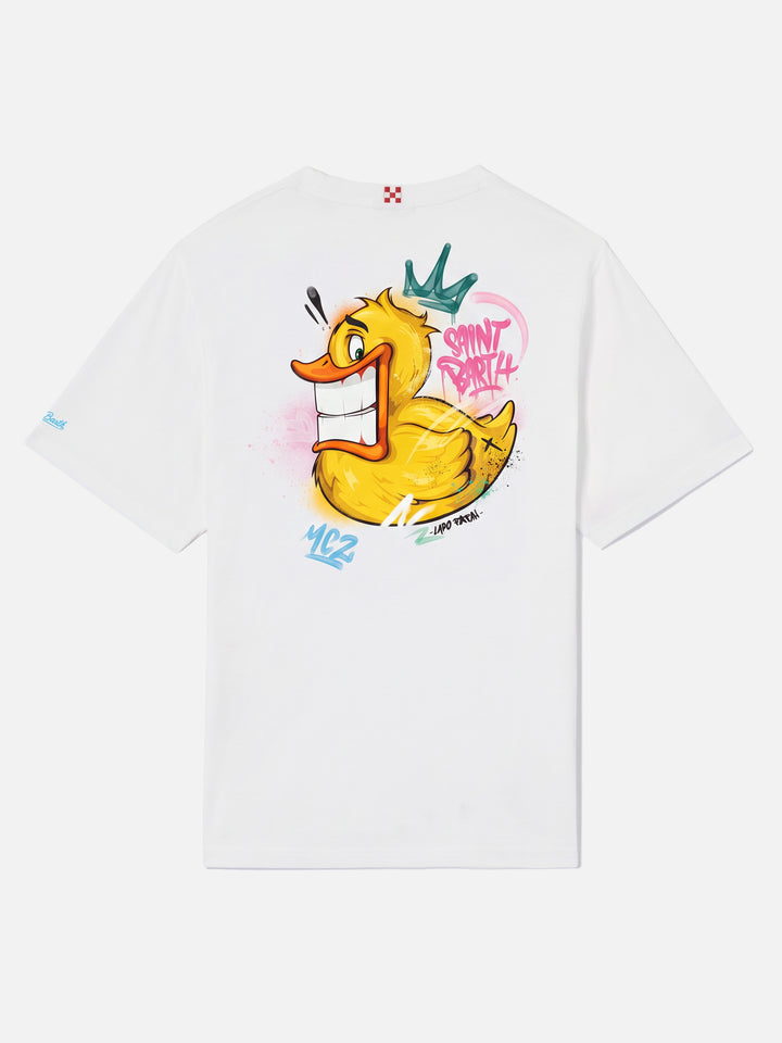 Camiseta Crypto duck de algodón blanco Portofino | Special Edition 