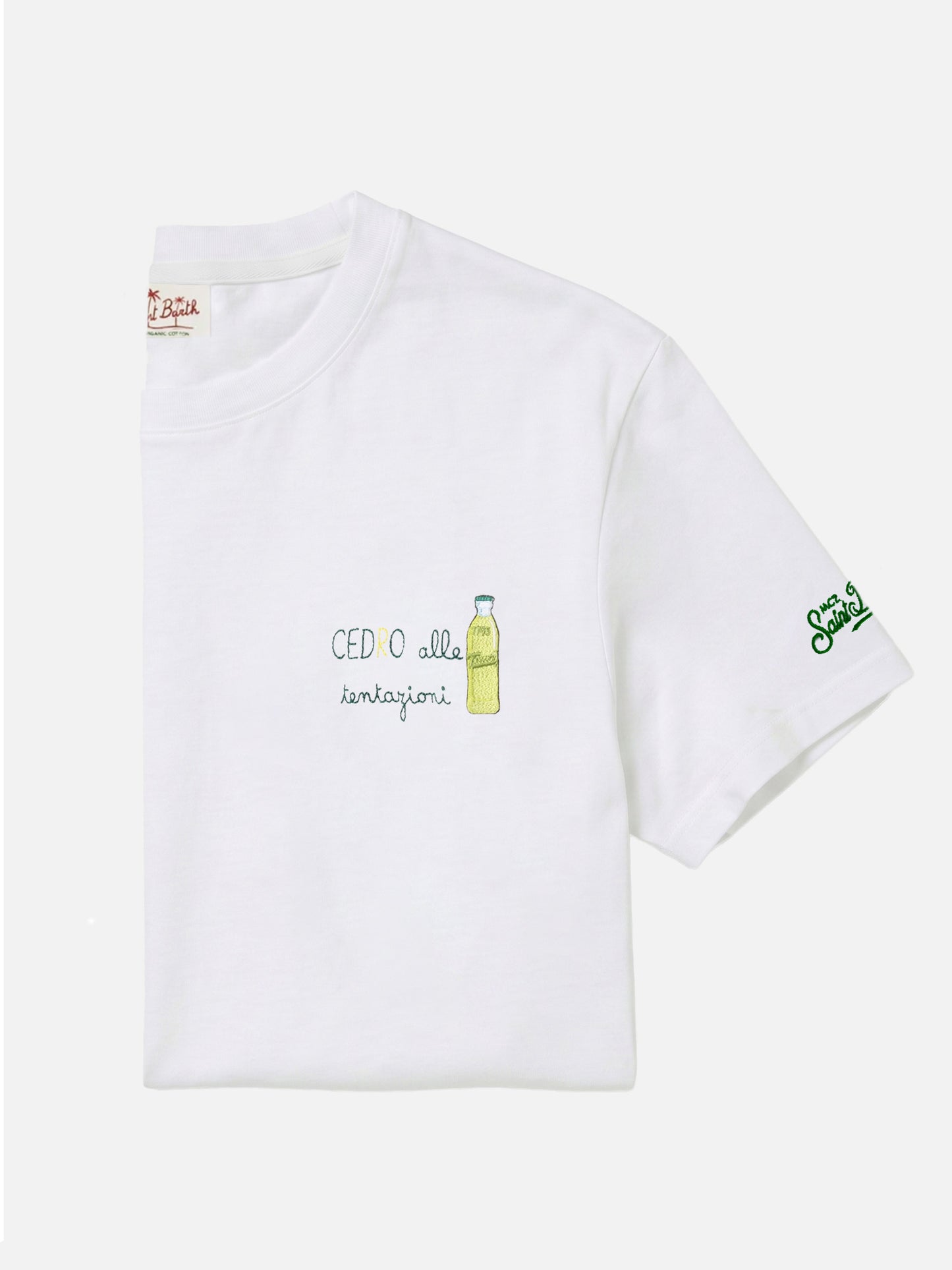 T-shirt Portofino bianca con ricamo Cedro Alle Tentazioni | Special Edition
