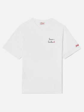 T-shirt Portofino in jersey di cotone classic fit con ricamo Sesso e Sambarth