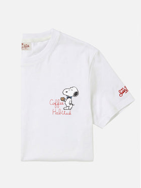 Camiseta Portofino blanca con bordado Coffee Habitué | Edición especial 