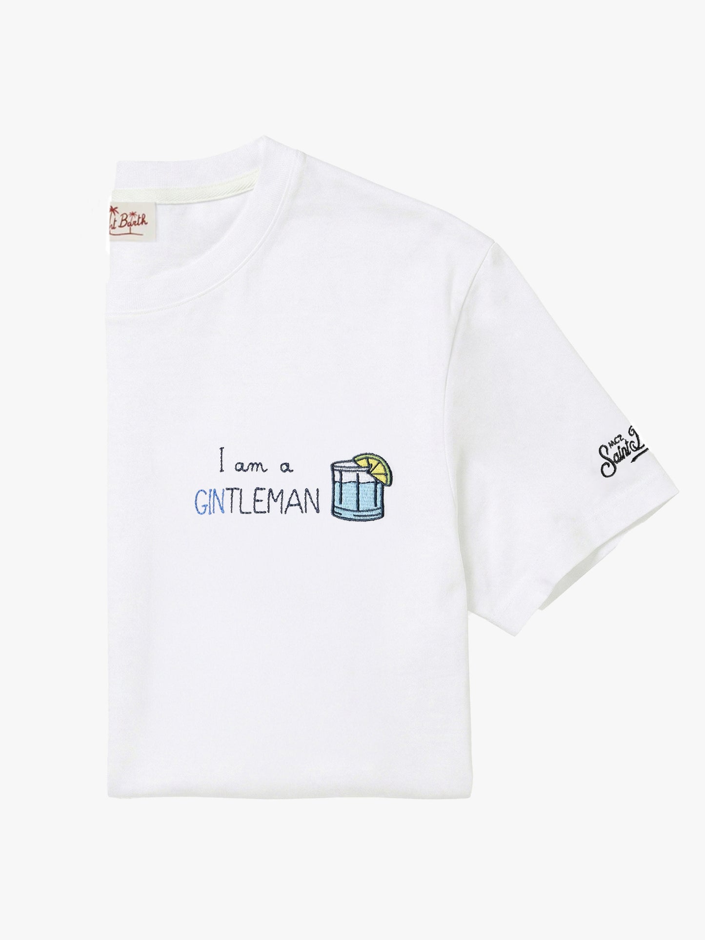 T-shirt Portofino avec broderie I am a GINtleman 