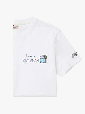 T-shirt Portofino avec broderie I am a GINtleman 
