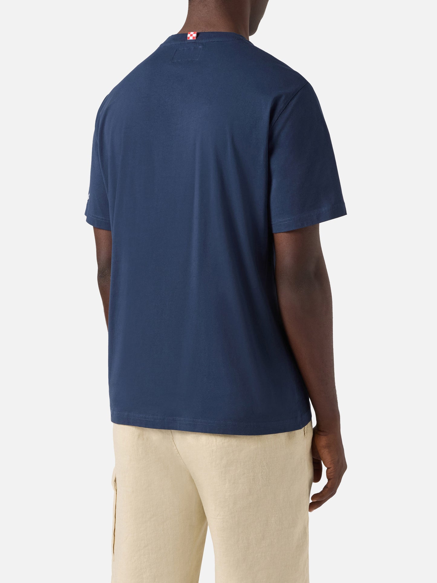 Blue Portofino T-shirt with Real Men Play Padel embroidery